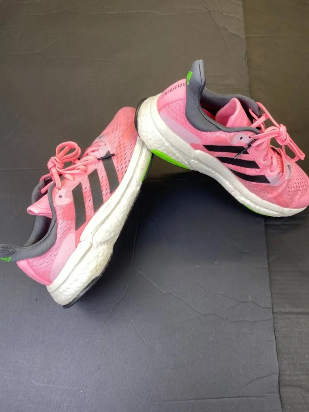 Adidas Solar Boost 3 Woman;s Size 9.5 Black /PinkAthletic Running Shoes Sneakers